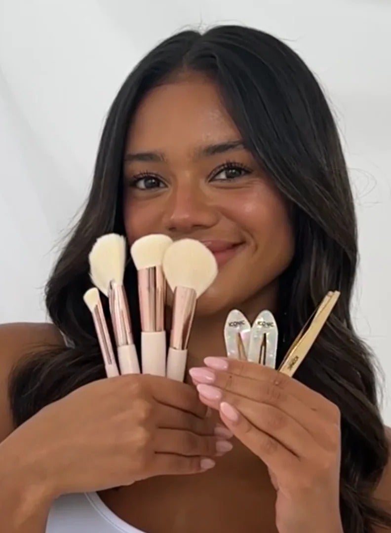 ICONIC London Professional Makeup Brush Set – 6 High-Quality Brushes with Stylish Pouch - Image 3